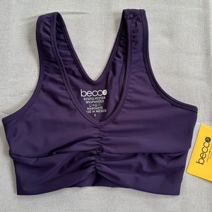 BECCO Purple Julia Sports Bra New Unlined